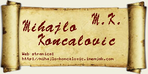 Mihajlo Končalović vizit kartica